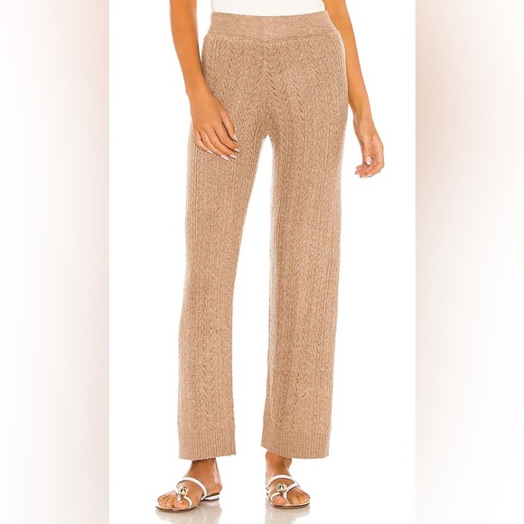 One Grey Day Calvin Cashmere Pant in Camel Sz L NEW Loungewear - Picture 1 of 5